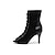 cheap Dance Boots-Women&#039;s Latin Shoes Jazz Shoes Salsa Shoes Dance Boots Party Performance Practice Boots Lace-up Splicing Slim High Heel Peep Toe Black Red