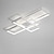 cheap Dimmable Ceiling Lights-105cm LED 3-Light Ceiling Light Aluminum Geometric Pattern Linear Flush Mount Light  Modern Style Painted Finishes Dimmable  Office Dining Room Lights ONLY DIMMABLE WITH REMOTE CONTROL