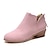 cheap Ankle Boots-Women&#039;s Boots Block Heel Boots Plus Size Daily Solid Colored Booties Ankle Boots Chunky Heel Casual Minimalism Zipper Black Pink Beige