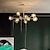 abordables Éclairages Spoutnik-9 têtes 80 cm or plafonniers lustre de luxe en cuivre de première qualité en laiton de mode moderne 110-120v 220-240v