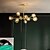 baratos Estilo Sputnik-Candeeiros de teto de ouro de 9 cabeças 80 cm lustre de luxo feito de bronze cobre premium moda moderna 110-120v 220-240v