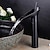 cheap Classical-Bathroom Sink Mixer Faucet Waterfall Traditional Antique Brass, Retro Style Washroom Basin Taps Single Handle One Hole Deck Mounted, Monobloc Bathroom Faucet with Hot and Cold Hose