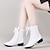 cheap Dance Boots-Women&#039;s Dance Boots Dance Shoes Performance Practice Square Dance Dancesport Shoes Ankle Boots Split Sole Thick Heel Round Toe Zipper Lace-up Black White