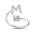 cheap Trendy Jewelry-1PC Band Ring For Men&#039;s Women&#039;s Crystal White Alloy Classic
