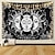 cheap Boho Tapestry-sun and moon tapestry black and white burning sun with stars tapestry psychedelic tapestry indian tapestry for room