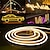 cheap LED Strip Lights-3~5m 9.8~16.4ft Multicolor Flexible Neon LED Strip Rope Lights 120 LEDs / Meter 2835 SMD IP65 Waterproof Flexible with DC12V Power adapter for Outdoor Party Home Decoration