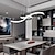 abordables Diseño de círculo-luz colgante led 75 cm araña regulable de acrílico diseño de nota ajustable moderno para la iluminación de la sala de estar del hogar solo regulable con control remoto