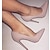abordables Tacones de mujer-Mujer Tacones Escarpines Regalos de San Valentín Tacones de aguja Tacones Diario Color sólido Tacón de Aguja Dedo Puntiagudo Básico Casual Zapatos de Paseo PU Mocasín Vino Negro / Rojo Almendra