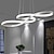 billige Cirkeldesign-led pendel 75cm akryl dæmpbar lysekrone justerbar seddel design moderne til hjemmet stue belysning kun dæmpbar med fjernbetjening