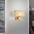 billiga Vägglampor för inomhusbelysning-led vägglampa modern tyg tyg skärm dubbelarm vägglampor säng vägglampor metall lampett 110-240v