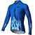 cheap Women&#039;s Cycling Clothing-21Grams Men&#039;s Long Sleeve Cycling Jersey Polyester Blue Novelty Bike Jersey Top Mountain Bike MTB Road Bike Cycling UV Resistant Quick Dry Breathable Sports Clothing Apparel / Stretchy / Athleisure