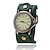 cheap Quartz Watches-Quartz Watch for Women Men Analog Quartz Retro Vintage Metal PU Leather Strap Wrist Watch
