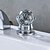cheap Multi Holes-Bathroom Sink Faucet - Waterfall Chrome Widespread Three Holes / Two Handles Three HolesBath Taps / Brass