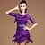 Χαμηλού Κόστους Latin Ρούχα Χορού-λάτιν χορευτικό φόρεμα δαντέλα με κρόσσια φούντα κλιμακωτή γυναικεία προπόνηση μισό μανίκι φυσική ίνα γάλακτος δαντέλας