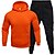 cheap Tracksuits-Men&#039;s Women&#039;s Tracksuit Sweatsuit 2 Piece Casual Long Sleeve Thermal Warm Breathable Moisture Wicking Fitness Gym Workout Running Sportswear Activewear Solid Colored Light Yellow Neon Orange Black