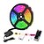 abordables Tiras de Luces LED-tira de luces led rgb 5m tiktok luces no impermeables 24w 2835 8mm 44key kit de controlador ir con línea de conector dc macho