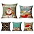 cheap Throw Pillows &amp; Covers-1 Set of 5 pcs Christmas Series Decorative Linen Throw Pillow Cover 18 x 18 inches 45 x 45cm For Home Decoration Christmas Decoration