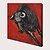 olcso Olajfestmények-Hang festett olajfestmény Kézzel festett Négyzet Absztrakt Állatok Modern Anélkül, belső keret / Hengerelt vászon