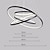 cheap Pendant Lights-3-Light 80/60/40/20 cm LED Pendant Light Metal Acrylic Ring Circle Design Painted Finishes 90W/113W 3-Rings 4-Rings Dimmable with Remote Control