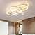 billiga Dimbara taklampor-6-ljus led dimbar taklampa infälld lampa cirkeldesign modern stil enkelhet akryl 90w vardagsrum matsal sovrumslampa endast dimbar med fjärrkontroll