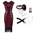 voordelige Great Gatsby-Roaring jaren &#039;20 Jaren 1920 Cocktail jurk Vintage Jurk Flapper jurk Jurken Outfits Gemaskerd Bal Kerst jurk The Great Gatsby Dames Kwastje Kwastje Carnaval Feest Schoolfeest Lichaams Sieraden