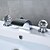 cheap Multi Holes-Bathroom Sink Faucet - Waterfall Chrome Widespread Three Holes / Two Handles Three HolesBath Taps / Brass