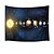 ieftine Tapiserie Pereți-tapiserii univers planete și stele în sistemul solar tapițerie spațială pentru dormitor dormitor cameră de zi decor de perete petrecere, 80wx60h inch