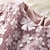 abordables Robes-Robe en dentelle de fleurs brodées pour enfants filles couleur unie rougissant rose longueur au genou manches 3/4 robes mignonnes