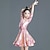 cheap Latin Dancewear-Latin Dance Dress Side Draping Ruching Solid Girls&#039; Training Performance Half Sleeve Polyester