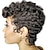 Χαμηλού Κόστους Περούκες υψηλής ποιότητας-μαύρες περούκες για γυναίκες συνθετική περούκα σγουρή άφρο σγουρή pixie κομμένη με κτυπήματα περούκα κοντά καφέ μαύρα συνθετικά μαλλιά 8 ιντσών αξιολάτρευτη φυσική γραμμή μαλλιών εξαίσιο μαύρο καφέ