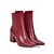 cheap Women&#039;s Boots-Women&#039;s Boots Block Heel Boots Daily Solid Colored Booties Ankle Boots Winter Chunky Heel Round Toe Minimalism PU Zipper Black White Red