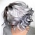 Недорогие Парик из искусственных волос без шапочки-основы-серебряные парики для женщин синтетический парик кудрявый кудрявый прямой парик вырезки пикси короткий серебристо-серый 14 дюймов