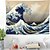 olcso Faliszőnyegek-japán festészeti stílus ukiyo-e falikárpit művészeti dekoráció takaró függöny függő otthoni hálószoba nappali dekoráció ukiyo-e bálna kígyó szarvas állat tenger óceán hullám mountian daru