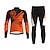 cheap Cycling Jersey &amp; Shorts / Pants Sets-21Grams® Men&#039;s Long Sleeve Cycling Jacket with Pants Mountain Bike MTB Road Bike Cycling Winter White Green Orange Patchwork Gear Bike Jacket Tights Clothing Suit Fleece Polyester Fleece Lining 3D