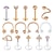 abordables Piercings-16g Cartilage Helix Tragus Boucle D&#039;oreille Twist Spirale Barbell Anneaux À Lèvres Labret Stud Fer À Cheval Piercing Anneaux De Sourcils Tordus Piercing Pour Femmes Hommes Bijoux