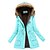 cheap Softshell, Fleece &amp; Hiking Jackets-Women&#039;s Cotton Hoodie Jacket Hiking Fleece Jacket Winter Outdoor Thermal Warm Lightweight Breathable Fashion Parka Trench Coat Top Camping / Hiking Hunting Fishing Light Blue Lake blue Navy