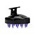baratos Massageador corporal-massageador de couro cabeludo, escova de xampu heeta com massageador de cabeça de silicone macio (preto)