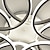 voordelige Dimbare plafondlampen-led plafondlamp 8 koppen 6 koppen modern bloem design metalen silicagel lineaire geschilderde afwerkingen 65cm 110-120v 220-240v