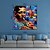 cheap Oil Paintings-Oil Painting Hand Painted Square Abstract People Modern Rolled Canvas (No Frame)