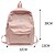 cheap Backpacks &amp; Bookbags-Unisex Nylon Synthetic School Bag Commuter Backpack Large Capacity Zipper Solid Color Daily Outdoor Yellow Blushing Pink Light Purple Gray Green