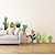 cheap Decorative Wall Stickers-Vinyl DIY Cactus Wall Stickers Removable Waterproof Wallpaper Decals Art Easy Peel &amp; Stick for Kids Room Living Room Bedroom 30X90CM