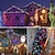 cheap LED String Lights-Outdoor Solar String Lights 100M 800LED 50M 500LED Upgraded Fairy Christmas String Lights Ambiance Lighting for Outdoor Patio Lawn Remote Control Memory Function IP65 Waterproof Garden Light