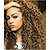 abordables Perruques de qualité supérieure-perruques brunes pour femmes perruque synthétique afro bouclés vague d&#039;eau partie médiane perruque longue lumière dorée brun clair cheveux synthétiques noirs