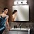 olcso Sminklámpák-LED 3 lámpás tükör elülső mosdó lámpa fürdőszoba világítás 9w rozsdamentes acél akril fali lámpa 55cm (21.65 &quot;) sminkvilágítás vízálló 80-90cri