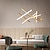 preiswerte Pendelleuchte-LED 32W Sputnik Chandelier Dia56CM Aluminum Frame Black Painted finishes for Living Room Bedroom Coffee Bar Pendant Light Warm White/White Light