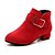 זול מגפיים לילדים-בנות מגפיים מגפיי קרב סינטטיים ילדים קטנים (4-7) שחור אדום ורוד סתיו / מגפיים באורך אמצע - חצי שוק