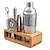 cheap Cocktail Shaker Mixer-Insulated Cocktail Shaker Bartender Kit Cocktail Shaker Mixer Stainless Steel 350ml Bar Tool Set with Stylish Bamboo Stand Perfect Home Bartending Kit and Martini Cocktail Shaker Set