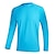 Χαμηλού Κόστους ενεργά ανδρικά μπλουζάκια και τανκς-ανδρικό μπλουζάκι αντηλιακής προστασίας από εξάνθημα UV αντηλιακό upf50+ μπλουζάκι μαγιό γρήγορο στέγνωμα μακρυμάνικο μπλουζάκι κολύμβηση σερφ στην παραλία θαλάσσια σπορ συνονθύλευμα
