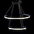 cheap Circle Design-LED Pendant Light 2-Light 60cm Aluminum Circle Design Pendant Lamp Painted Finishes Dimmable Modern Dinning Room Bedroom with Acrylic Shade Adjustable Lights 50W ONLY DIMMABLE WITH REMOTE CONTROL
