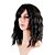 cheap Synthetic Trendy Wigs-Synthetic Wig Loose Curl Asymmetrical With Bangs Wig Medium Length Natural Black Synthetic Hair 14 inch Women&#039;s Fashionable Design Party Fluffy Black